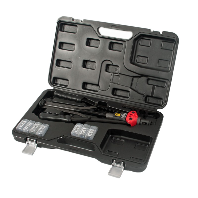  Nitownica dźwigniowa do nitonakrętek Bass Polska BP-2904 – M3–M10, 440 mm, z zestawem końcówek