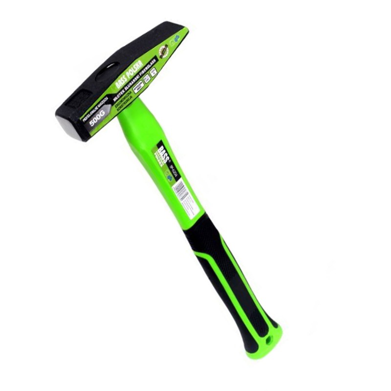 Młotek ślusarski Bass Polska 500 g – fiberglass, antypoślizgowy uchwyt, 10 lat gwarancji