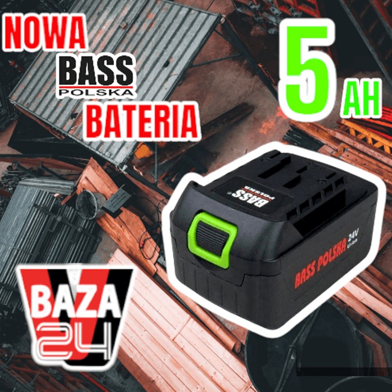 Akumulator 24 V 5.0 Ah Li-Ion – Bass Polska 5836 | Wysoka pojemność i szybkie ładowanie