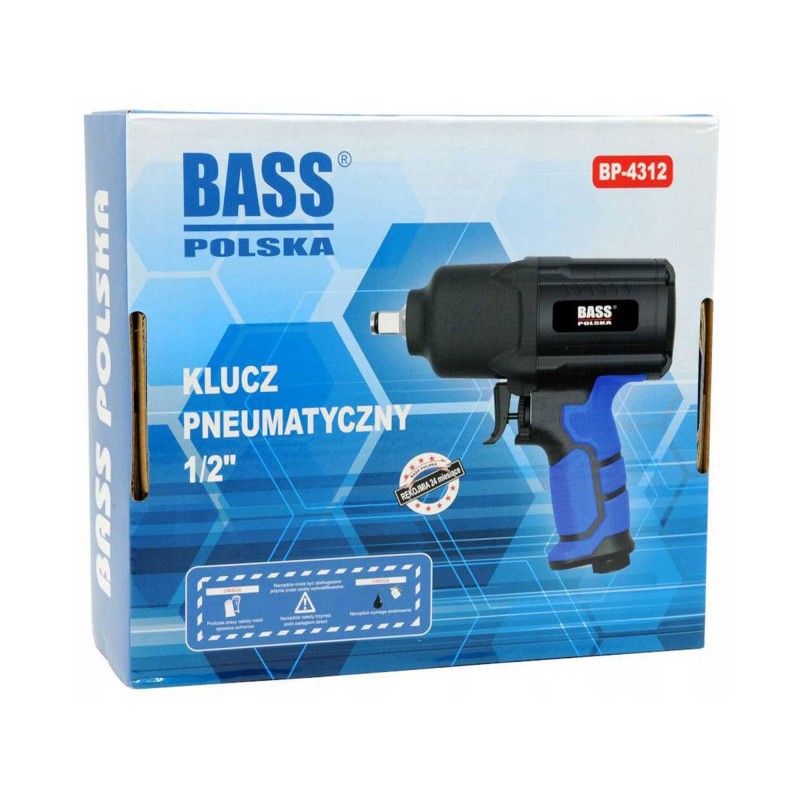 Klucz pneumatyczny 1/2" 1990 Nm Bass Polska BP-4312 — profesjonalne narzędzie do intensywnej pracy