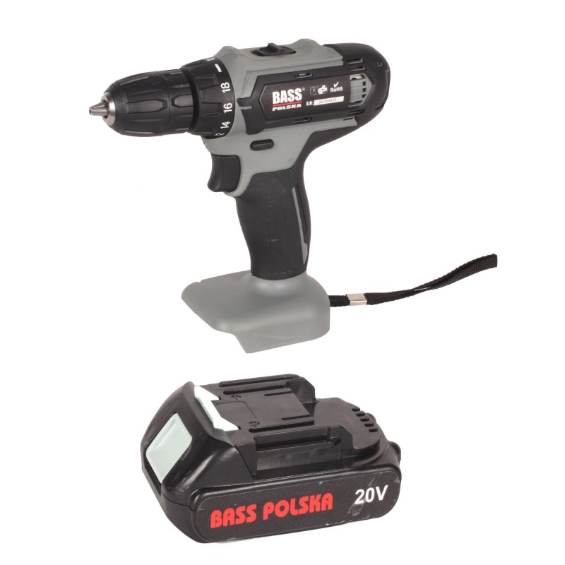 Wkrętarka akumulatorowa 20 V Li-Ion 24 Nm z 2 akumulatorami – Bass Polska 5314