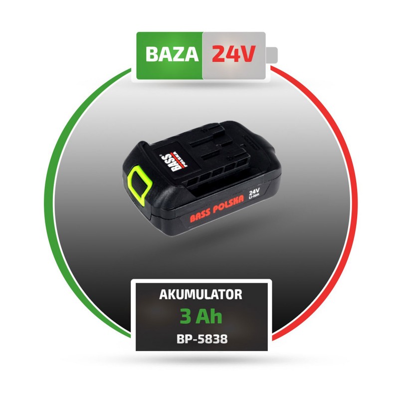 Akumulator 24 V 3,0 Ah Li-Ion – model 5838 do narzędzi Bass Polska