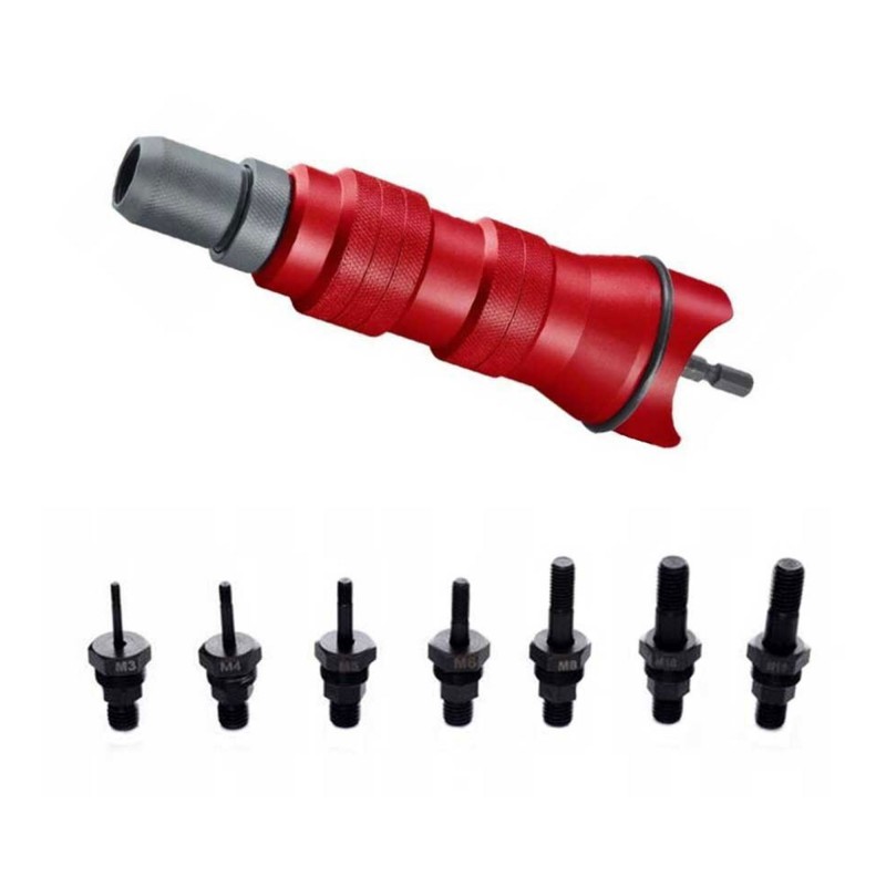 Adapter z nitownicą do nitonakrętek M3–M12 na wkrętarkę