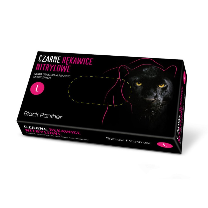 Rękawice nitrylowe Black Panther L – 100 szt. | Dla mechaników, serwisów i warsztatów