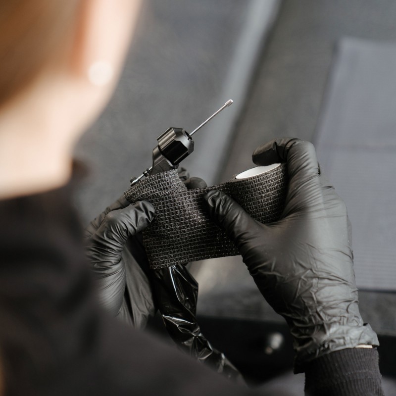 Rękawice nitrylowe Black Panther S – 100 sztuk | Czarne, mocne, do precyzyjnej pracy mechanicznej