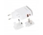 WAYME Ładowarka sieciowa 25W z adapterami – USB-C PD + QC3.0 + lampka LED | EU, UK, USA
