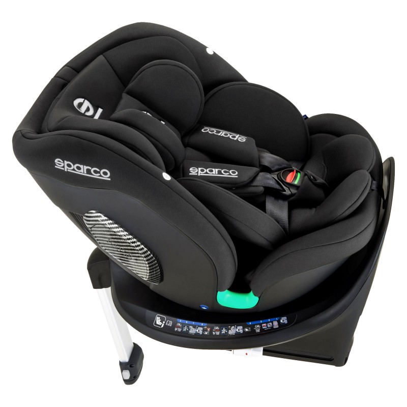 Fotelik SPARCO SK7000IRD czerwony 5–36 kg | i-Size R129 | Obrót 360° + ISOFIX - Sportowy wygląd, najwyższy poziom ochrony