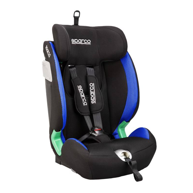 Fotelik SPARCO SK5000IBL niebieski 9-36 kg | i-Size R129 | 76-150 cm | ISOFIX - Komfort i bezpieczeństwo w klasie premium