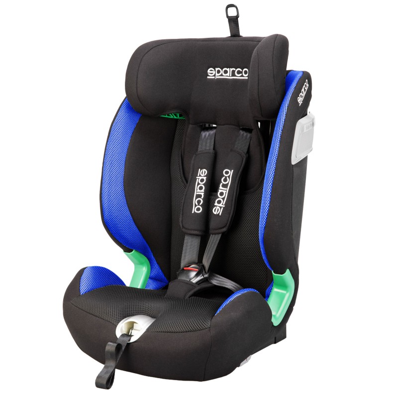 Fotelik SPARCO SK5000IBL niebieski 9-36 kg | i-Size R129 | 76-150 cm | ISOFIX - Komfort i bezpieczeństwo w klasie premium