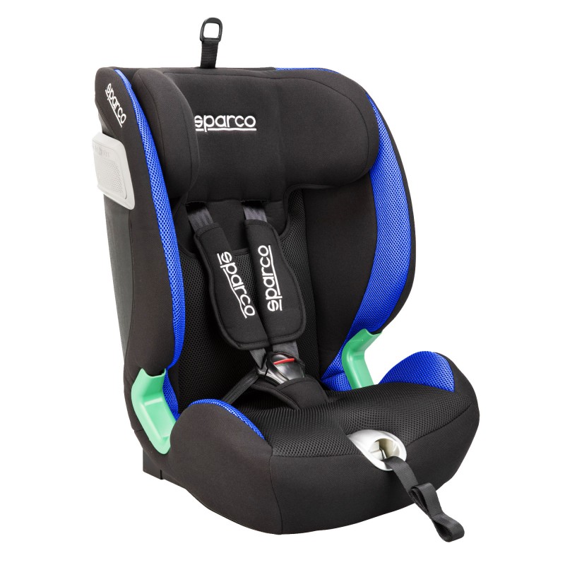 Fotelik SPARCO SK5000IBL niebieski 9-36 kg | i-Size R129 | 76-150 cm | ISOFIX - Komfort i bezpieczeństwo w klasie premium