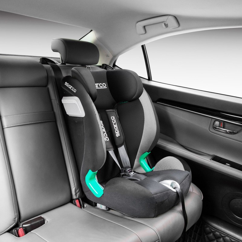 Fotelik SPARCO SK5000IGR szary 9-36 kg | i-Size R129 | 76-150 cm | ISOFIX - Bezpieczeństwo bez kompromisów