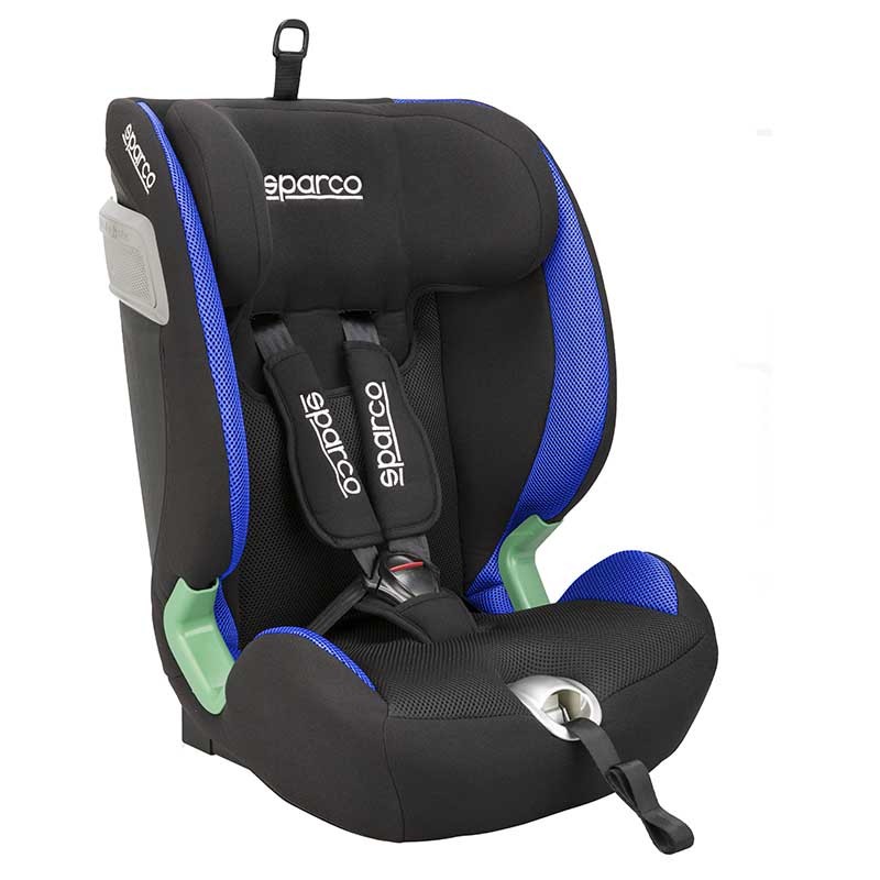 Fotelik SPARCO SK5000IBL niebieski 9-36 kg | i-Size R129 | 76-150 cm | ISOFIX - Komfort i bezpieczeństwo w klasie premium