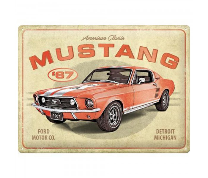Metalowy Plakat 30x40cm Ford Mustang GT 1967 Red - Special Edition