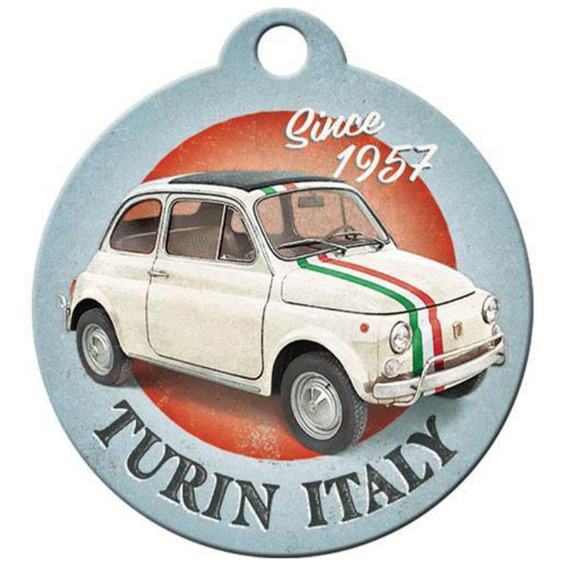 Brelok do Kluczy Fiat 500 Turin Italy - Klasyczny Akcent Każdego Dnia