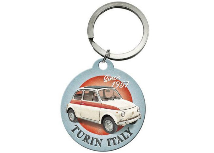 Brelok do Kluczy Fiat 500 Turin Italy - Klasyczny Akcent Każdego Dnia
