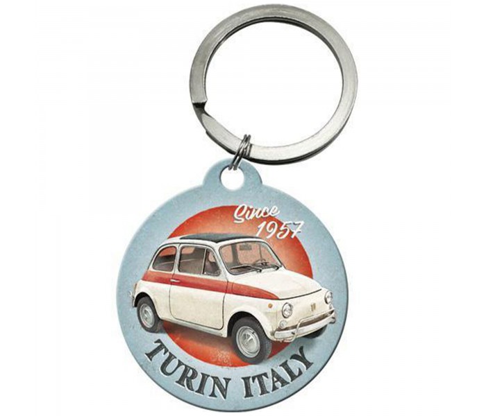 Brelok do Kluczy Fiat 500 Turin Italy - Klasyczny Akcent Każdego Dnia