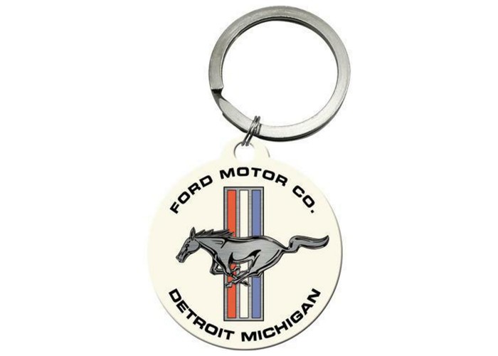 Stalowy Brelok do kluczy Ford Mustang Horse & Stripes