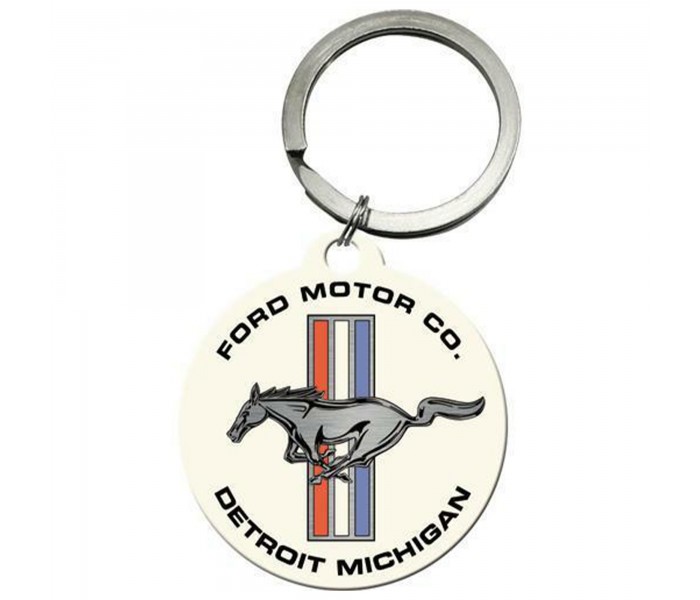 Stalowy Brelok do kluczy Ford Mustang Horse & Stripes