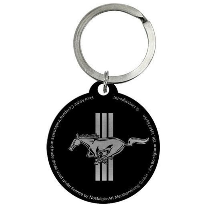 Stalowy Brelok do kluczy Ford Mustang Horse & Stripes