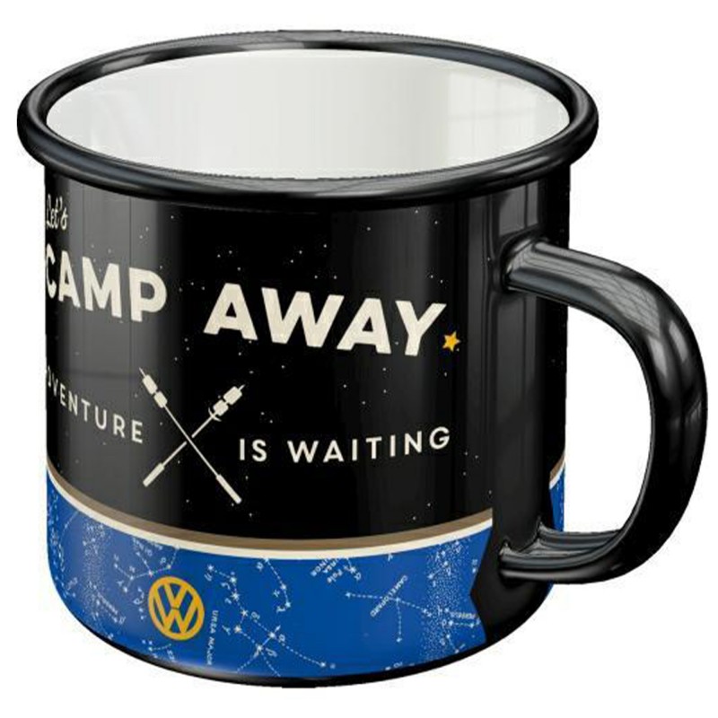 Emaliowany Kubek VW Bulli - Let's Camp Away!