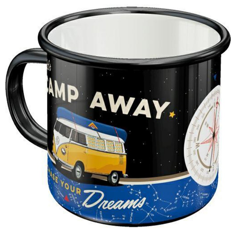 Emaliowany Kubek VW Bulli - Let's Camp Away!