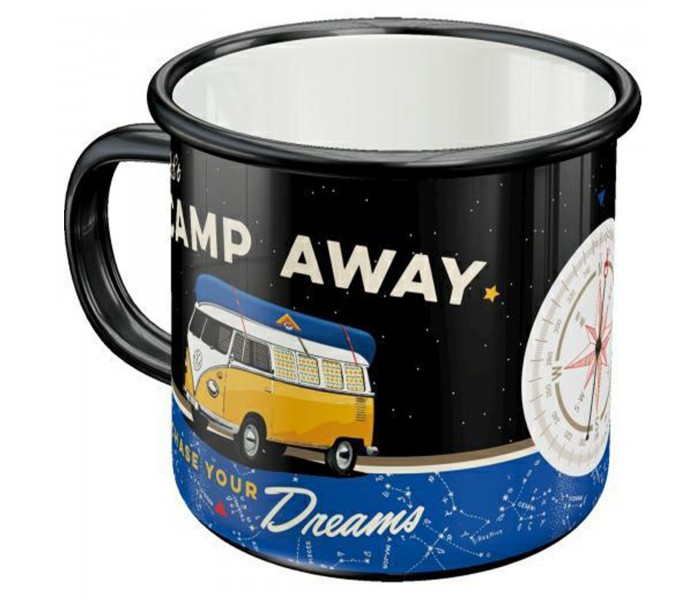Emaliowany Kubek VW Bulli - Let's Camp Away!