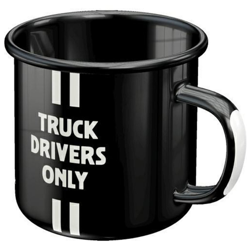 Emaliowany Kubek Mercedes Truck Driver Only - Ikona Drogi w Twoich Rękach