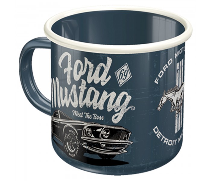 Emaliowany Kubek Ford Mustang "The Boss" - Legenda na wyciągnięcie ręki!