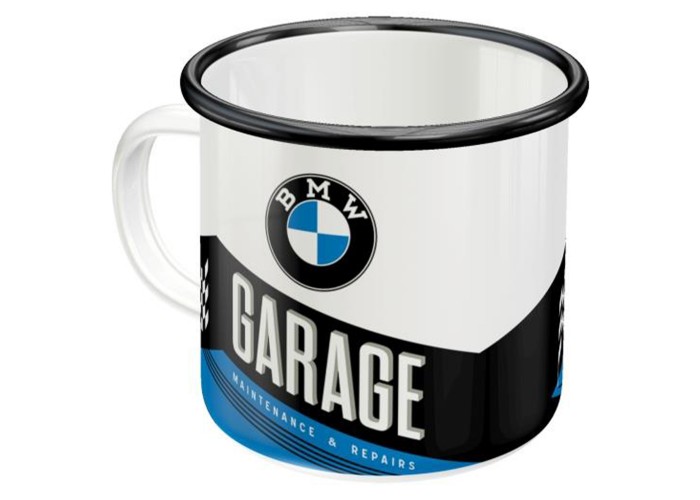 Niepowtarzalny Styl z Emaliowanym Kubkiem BMW - Garage