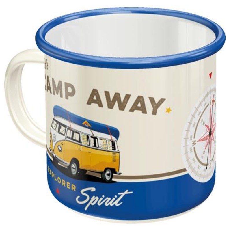 Emaliowany Kubek VW Bulli - Let Camp Away