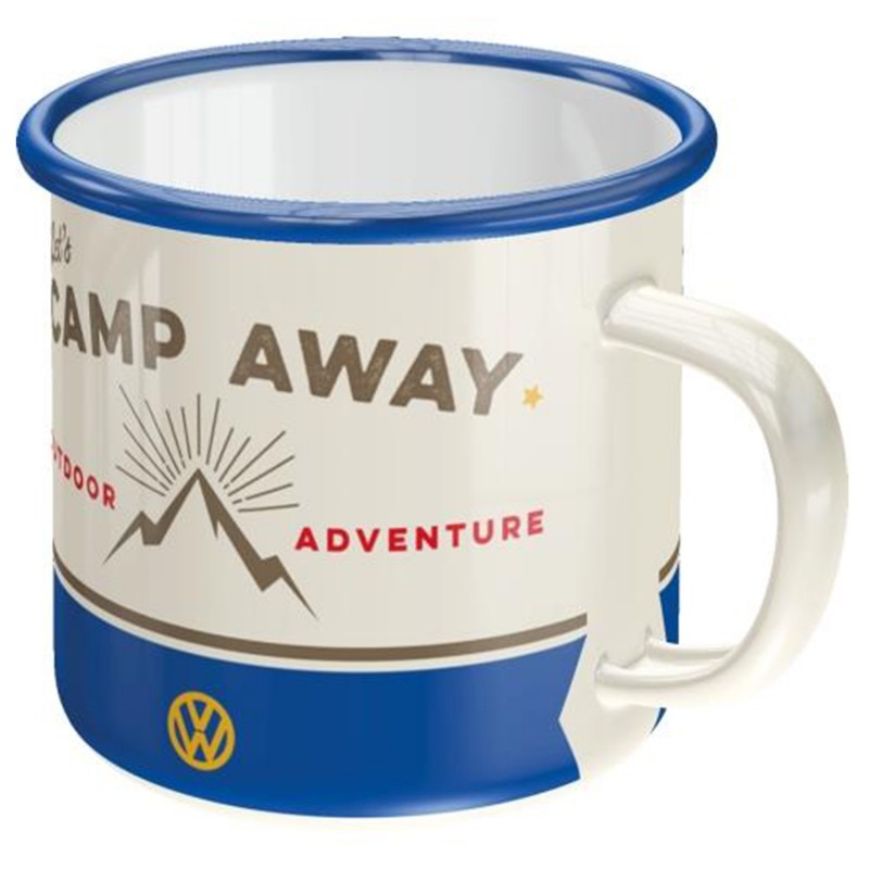 Emaliowany Kubek VW Bulli - Let Camp Away