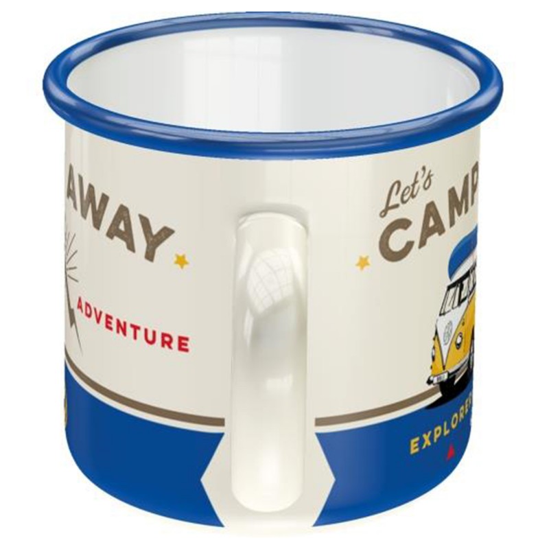 Emaliowany Kubek VW Bulli - Let Camp Away