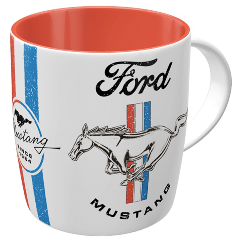 Mustang Horse & Stripes Logo - Wyjątkowy Kubek dla Miłośników Legend!