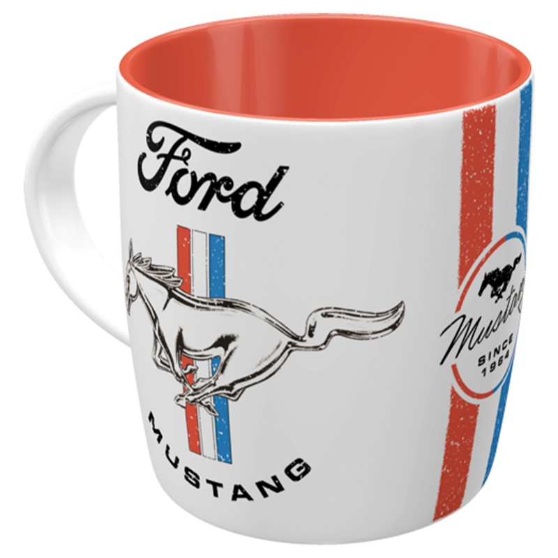 Mustang Horse & Stripes Logo - Wyjątkowy Kubek dla Miłośników Legend!