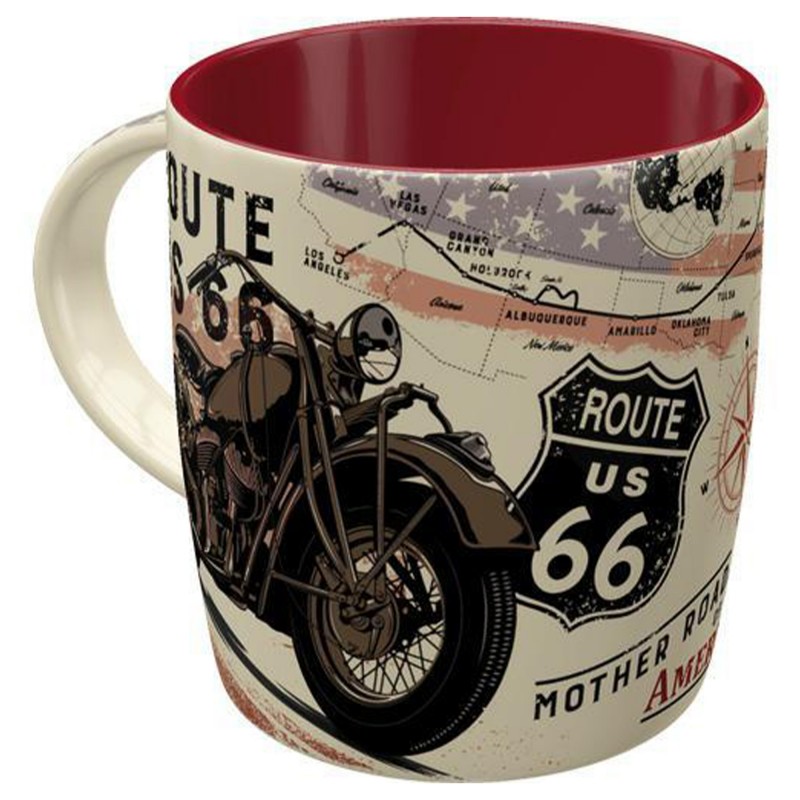 Kubek Route 66 Bike Map - Twoja Dzienna Dawka Inspiracji!