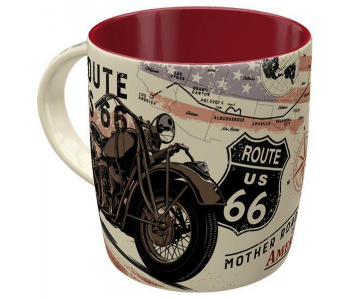Kubek Route 66 Bike Map - Twoja Dzienna Dawka Inspiracji!