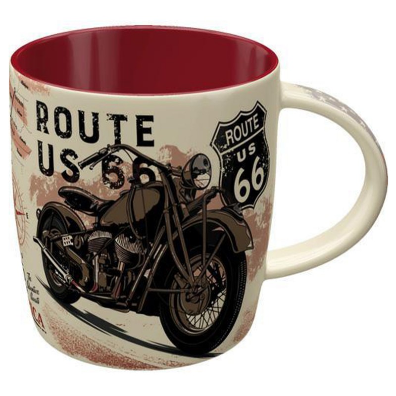 Kubek Route 66 Bike Map - Twoja Dzienna Dawka Inspiracji!