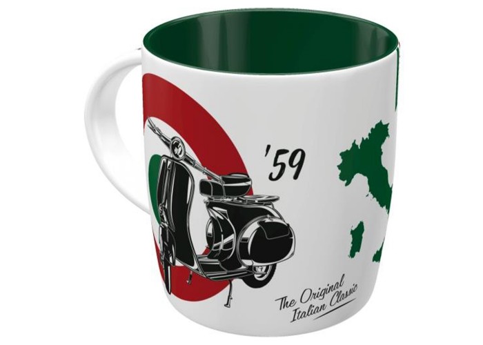 Kubek Vespa - The Italian Classic: Niezbędnik każdego miłośnika włoskiej elegancji!