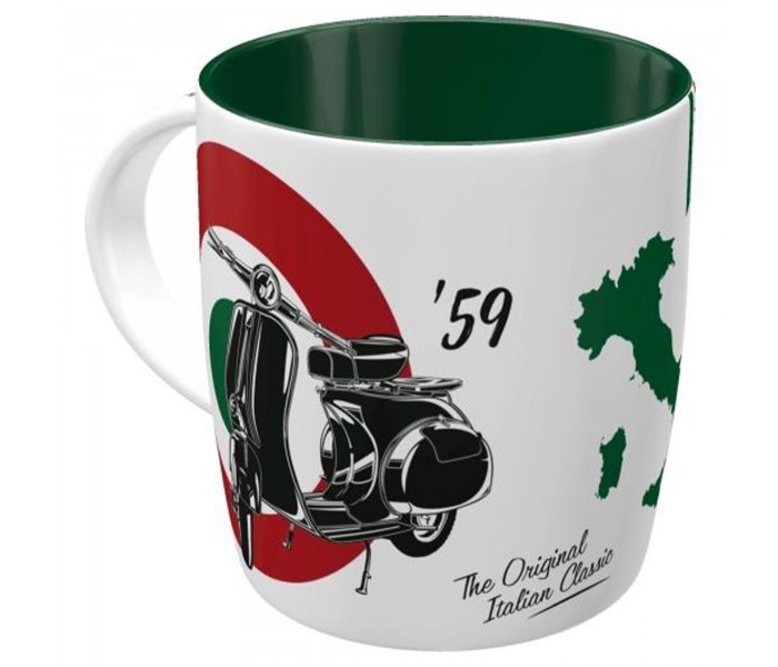 Kubek Vespa - The Italian Classic: Niezbędnik każdego miłośnika włoskiej elegancji!
