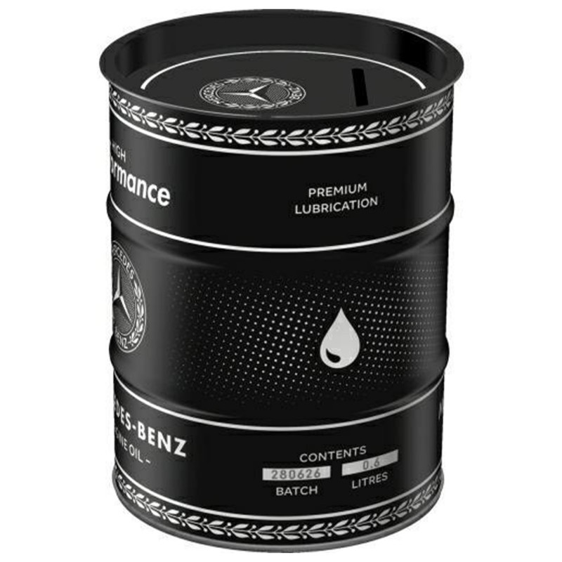 Skarbonka Beczka Mercedes Benz Oil - Wznieś Oszczędzanie na Wyższy Poziom!