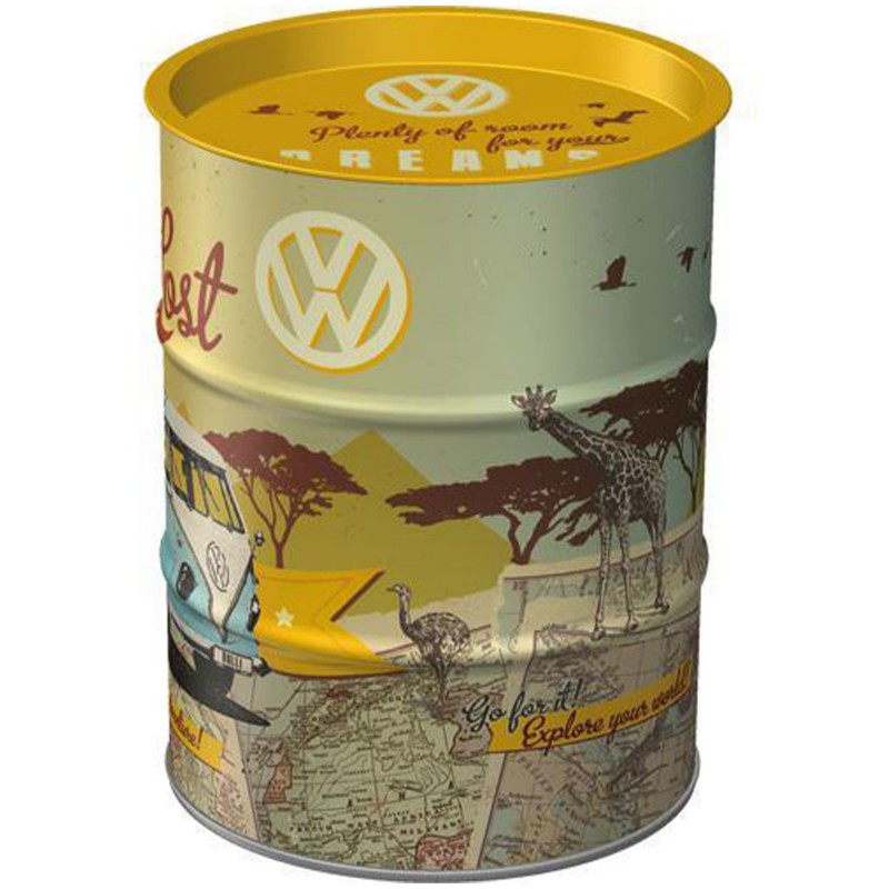 Skarbonka Beczka VW Bulli Let`s Get Lost - Twój Pierwszy Krok ku Przygodzie