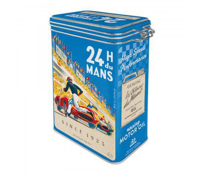 Puszka z klipsem 24h Le Mans Racing Poster Blue