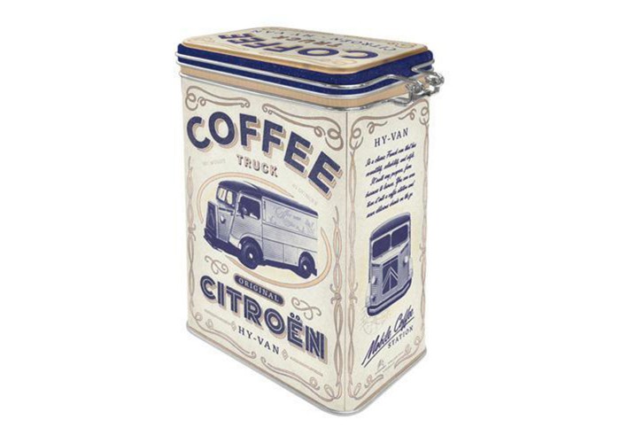 Puszka z klipsem Citroen Coffee Truck - Odkryj Retro Styl w Twojej Kuchni!