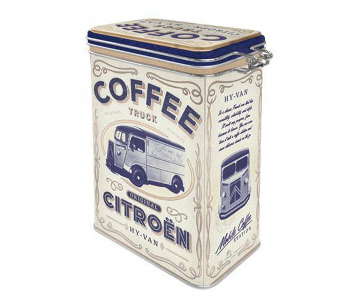 Puszka z klipsem Citroen Coffee Truck - Odkryj Retro Styl w Twojej Kuchni!