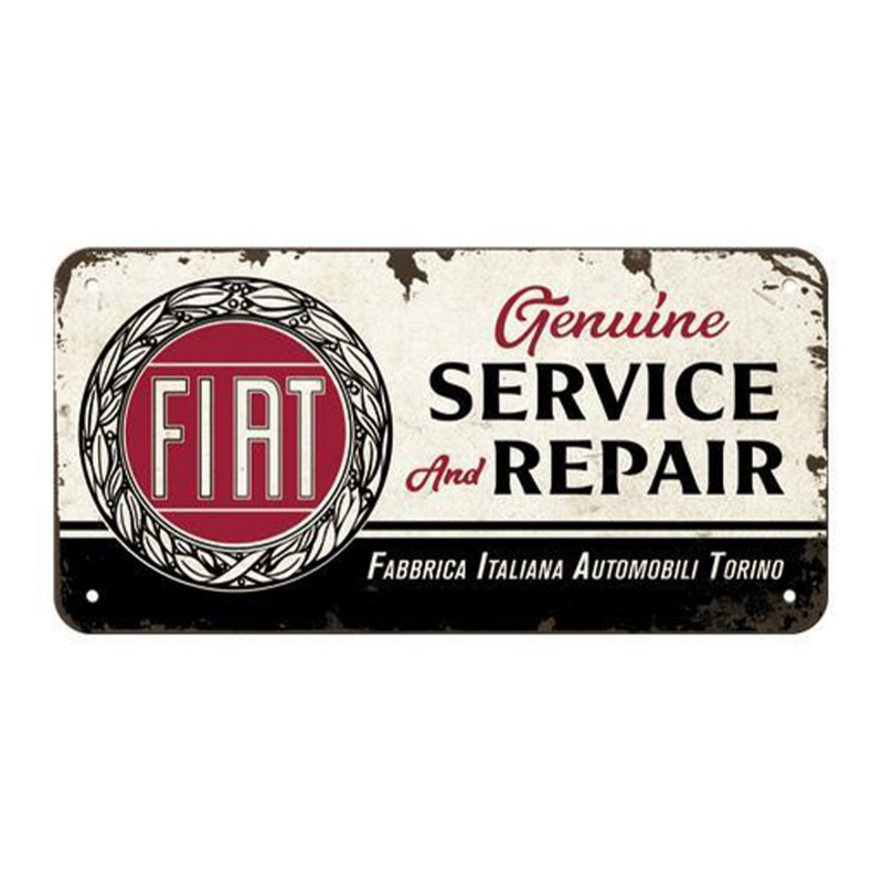 Kultowa Metalowa Zawieszka Fiat Service & Repair