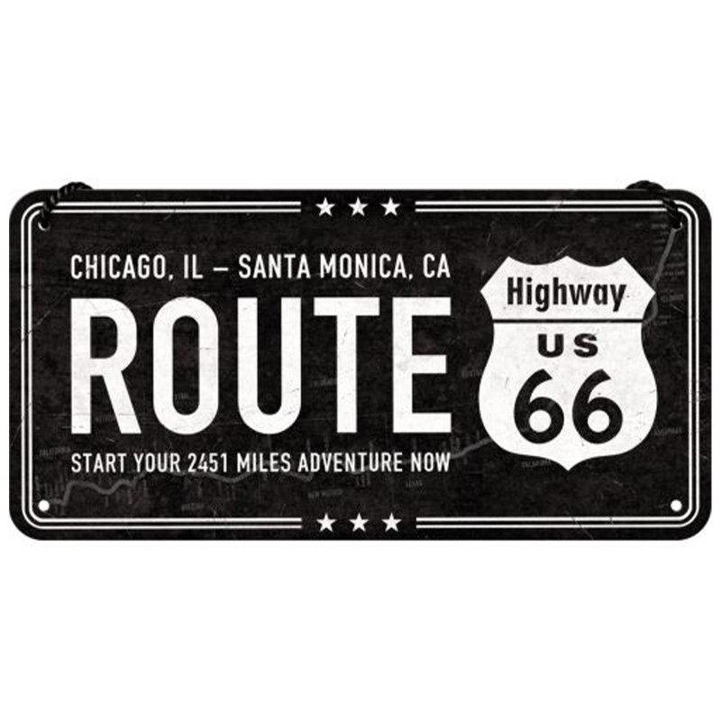 Zawieszka Metalowa Highway 66 Black