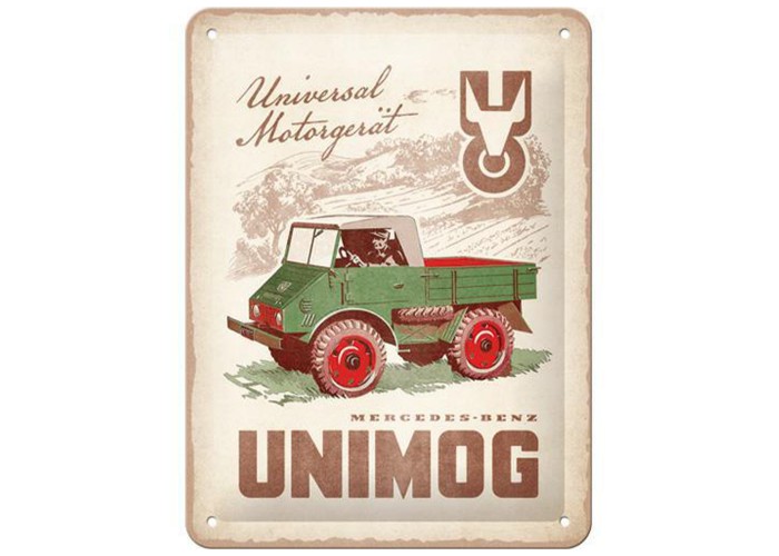 Plakat Metalowy Mercedes Daimler Truck Unimog 1951