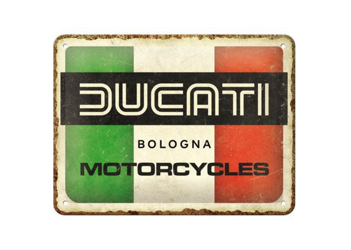 Metalowy Plakat 15x20 Ducati Italy Giugiaro Logo - Początek Twojej Prywatnej Przygody z Legendą!