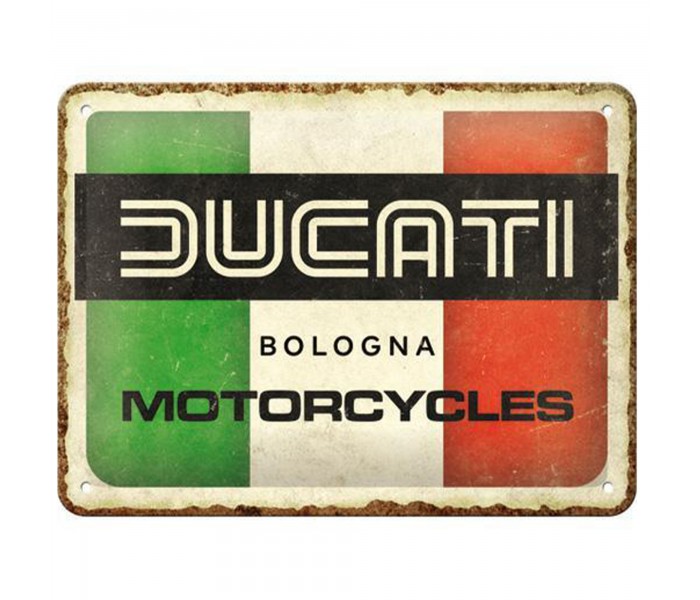 Metalowy Plakat 15x20 Ducati Italy Giugiaro Logo - Początek Twojej Prywatnej Przygody z Legendą!