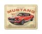 Legenda motoryzacji na metalowym plakacie - Ford Mustang GT 1967 Red